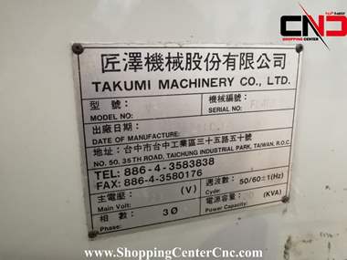 فرز سی ان سی سه محور TAKUMI V8 ساخت تایوان